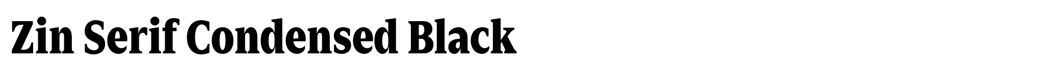 Zin Serif Condensed Black image